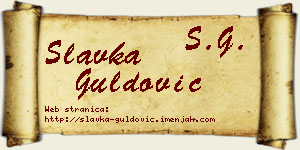 Slavka Guldović vizit kartica